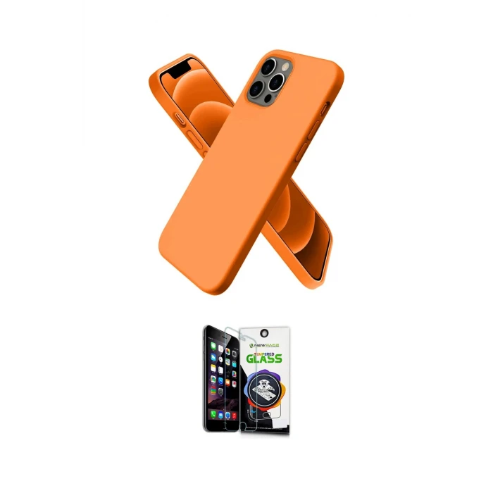 ieg™ iPhone 12 Pro Max Kılıf Kozmos Yansıma Özel Seri - Şeffaf Temperli Cam Ekran Koruyucu