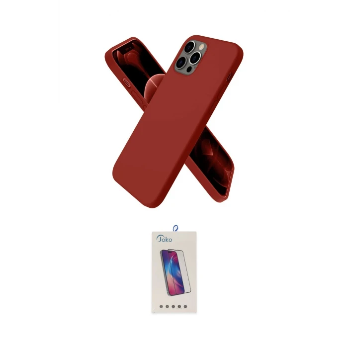 ieg™ iPhone 12 Pro Max Kılıf Kozmos Yansıma Özel Seri - Siyah Joko 5D Cam