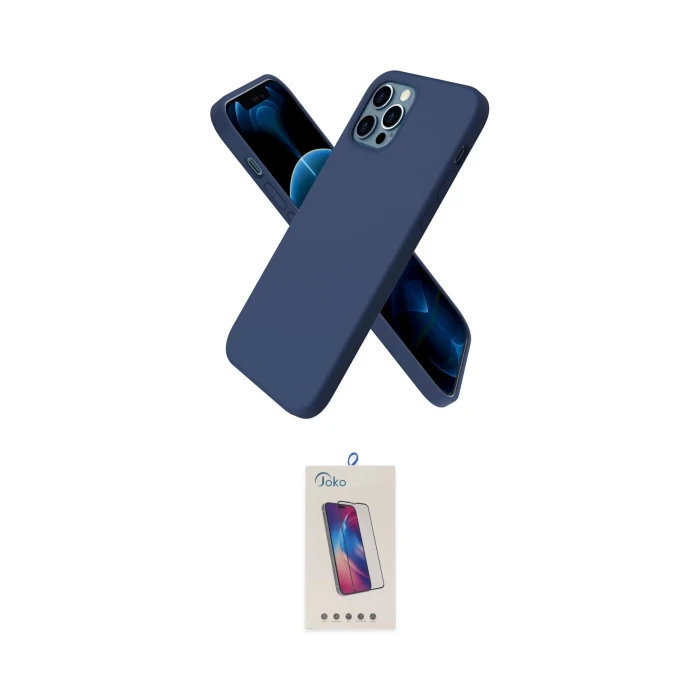 ieg™ iPhone 12 Pro Max Kılıf Kozmos Yansıma Özel Seri - Siyah Joko 5D Cam