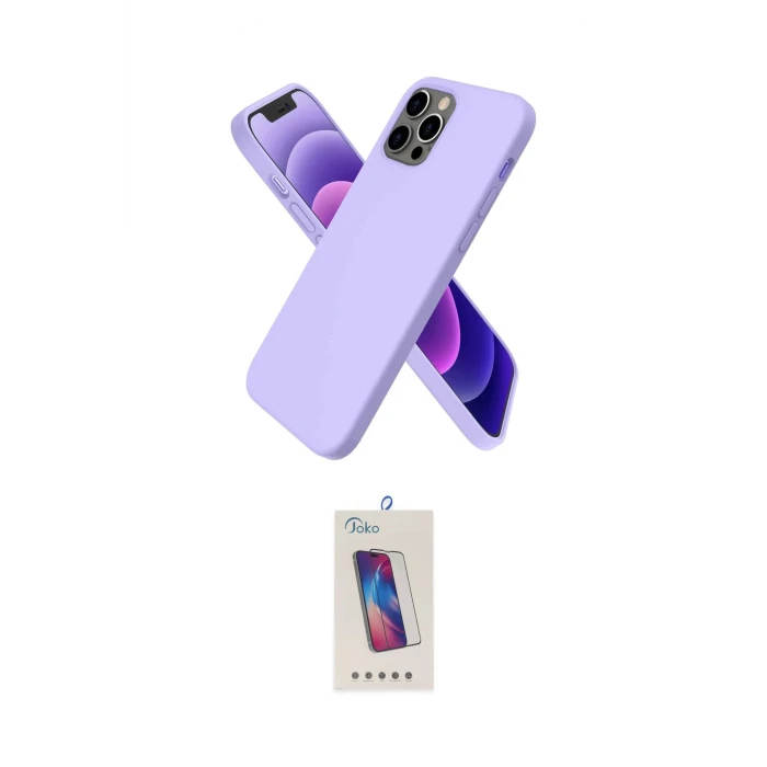 ieg™ iPhone 12 Pro Max Kılıf Kozmos Yansıma Özel Seri - Siyah Joko 5D Cam