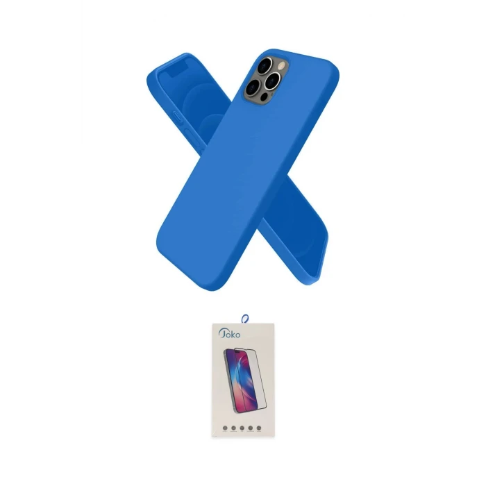 ieg™ iPhone 12 Pro Max Kılıf Kozmos Yansıma Özel Seri - Siyah Joko 5D Cam