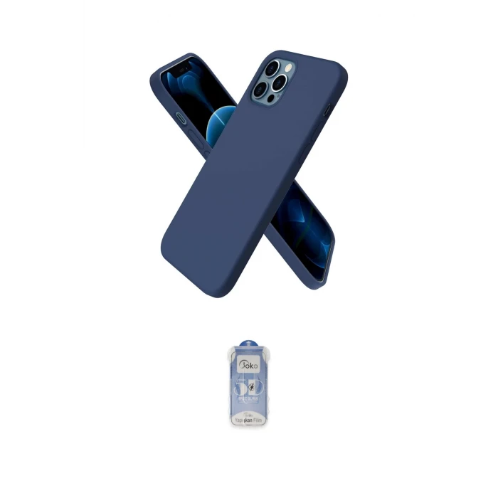 ieg™ iPhone 12 Pro Max Kılıf Kozmos Yansıma Özel Seri - Siyah Joko Magic 5D Cam