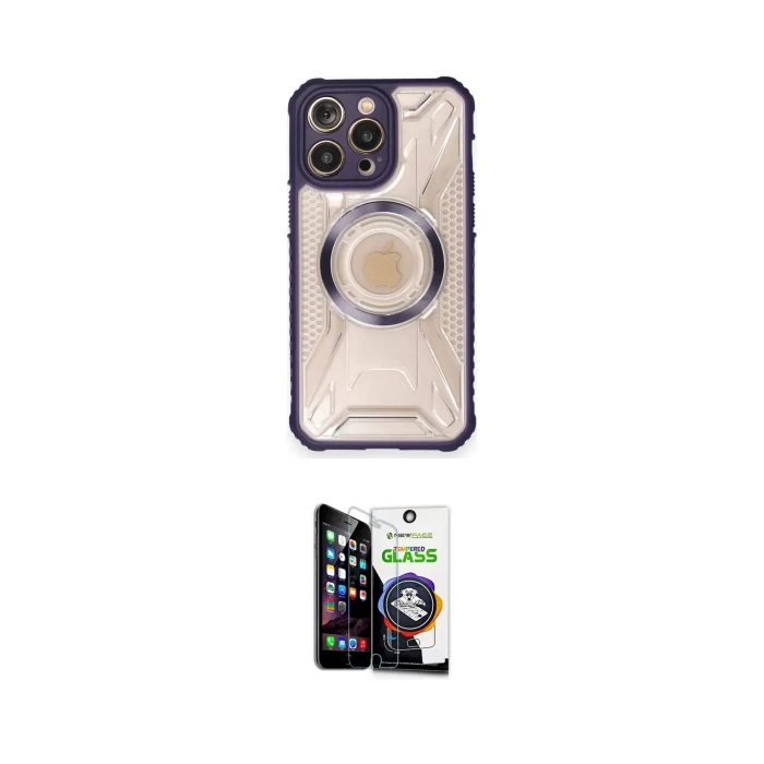 ieg™ iPhone 12 Pro Max Kılıf Kutup Modern - Şeffaf Temperli Cam Ekran Koruyucu