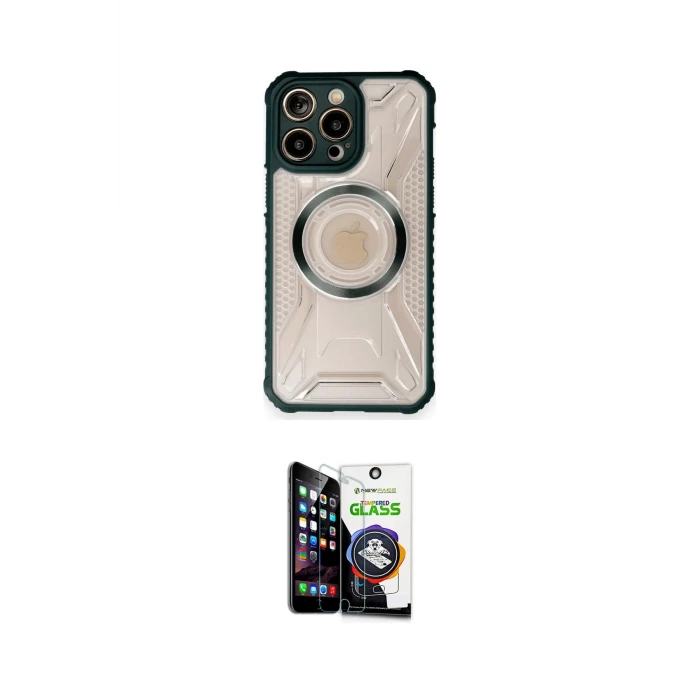 ieg™ iPhone 12 Pro Max Kılıf Kutup Modern - Şeffaf Temperli Cam Ekran Koruyucu