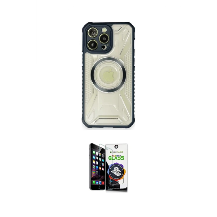 ieg™ iPhone 12 Pro Max Kılıf Kutup Modern - Şeffaf Temperli Cam Ekran Koruyucu