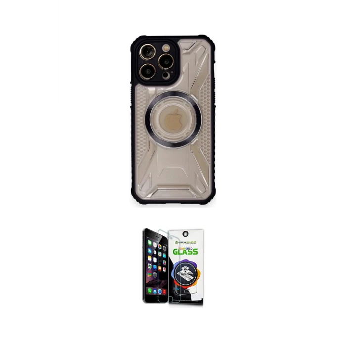 ieg™ iPhone 12 Pro Max Kılıf Kutup Modern - Şeffaf Temperli Cam Ekran Koruyucu