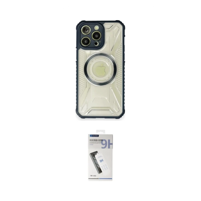 ieg™ iPhone 12 Pro Max Kılıf Kutup Modern - Şeffaf Uv Polymer Nano Ekran Koruyucu