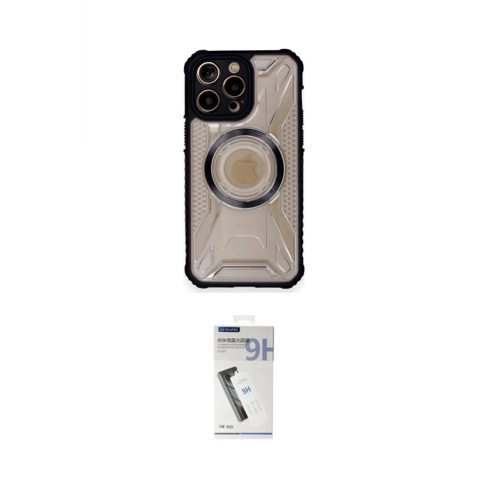 ieg™ iPhone 12 Pro Max Kılıf Kutup Modern - Şeffaf Uv Polymer Nano Ekran Koruyucu