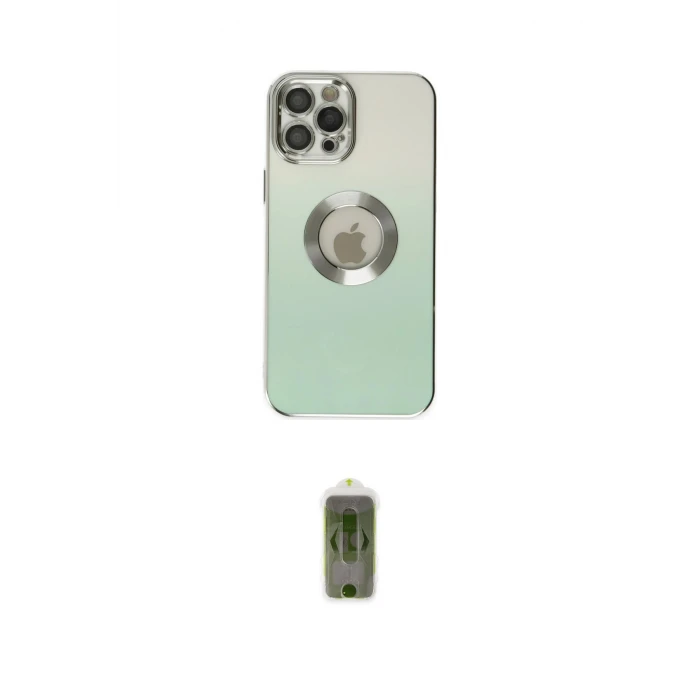 ieg™ iPhone 12 Pro Max Kılıf Kutup Yansıma Özel Seri - Siyah Joko Magic 5D Hayalet Cam