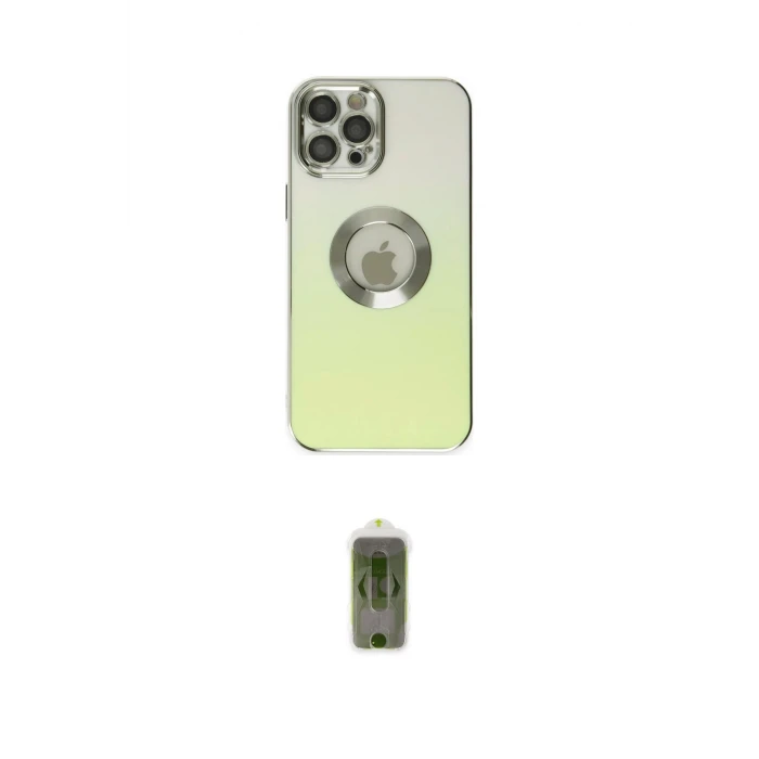 ieg™ iPhone 12 Pro Max Kılıf Kutup Yansıma Özel Seri - Siyah Joko Magic 5D Hayalet Cam
