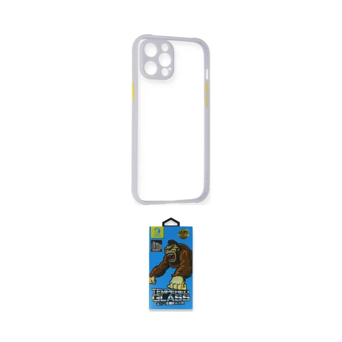 ieg™ iPhone 12 Pro Max Kılıf Nova Asil Özel Seri - Siyah 18D Cam Ekran Koruyucu