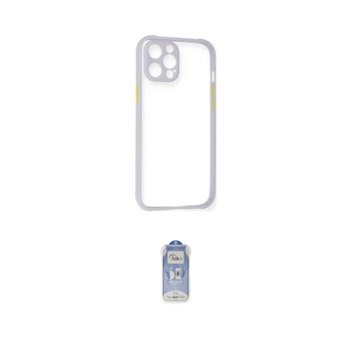 ieg™ iPhone 12 Pro Max Kılıf Nova Asil Özel Seri - Siyah Joko Magic 5D Cam