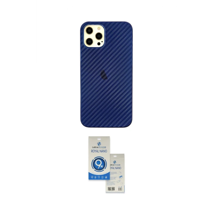 ieg™ iPhone 12 Pro Max Kılıf Nova Çizgi - Şeffaf Royal Nano Ekran Koruyucu