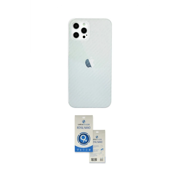 ieg™ iPhone 12 Pro Max Kılıf Nova Çizgi - Şeffaf Royal Nano Ekran Koruyucu