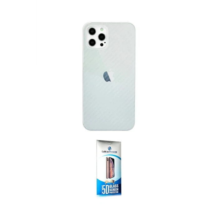 ieg™ iPhone 12 Pro Max Kılıf Nova Çizgi - Siyah 5D Eko Cam Ekran Koruyucu
