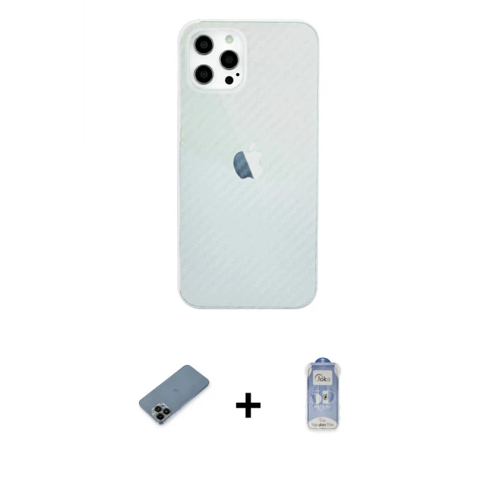 ieg™ iPhone 12 Pro Max Kılıf Nova Çizgi - Siyah Joko Magic 5D Cam + Shine Kamera Lens Koruma Cam - SH