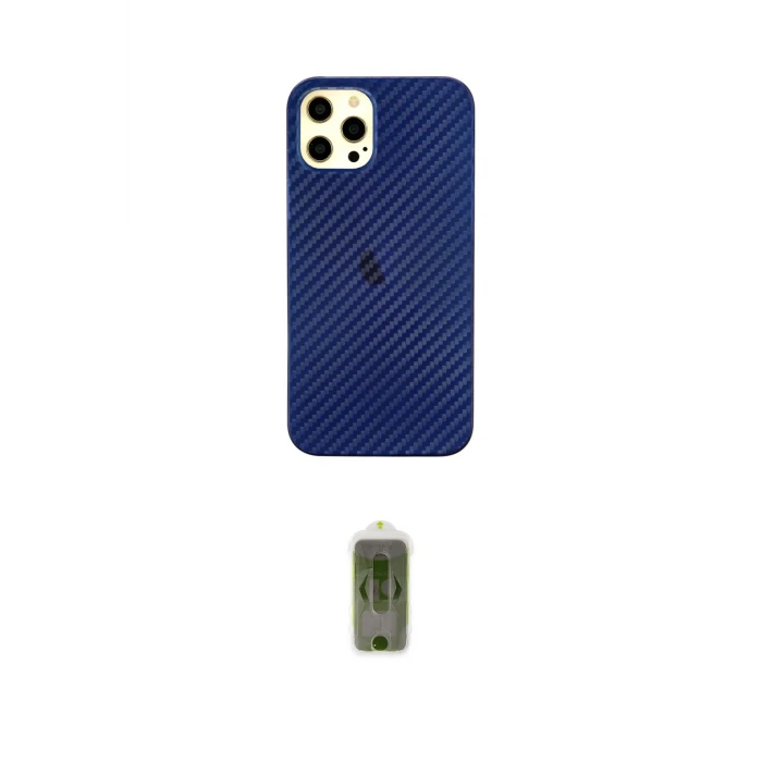 ieg™ iPhone 12 Pro Max Kılıf Nova Çizgi - Siyah Joko Magic 5D Hayalet Cam