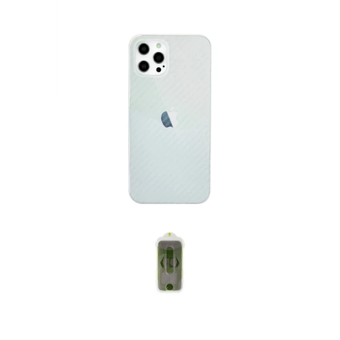 ieg™ iPhone 12 Pro Max Kılıf Nova Çizgi - Siyah Joko Magic 5D Hayalet Cam