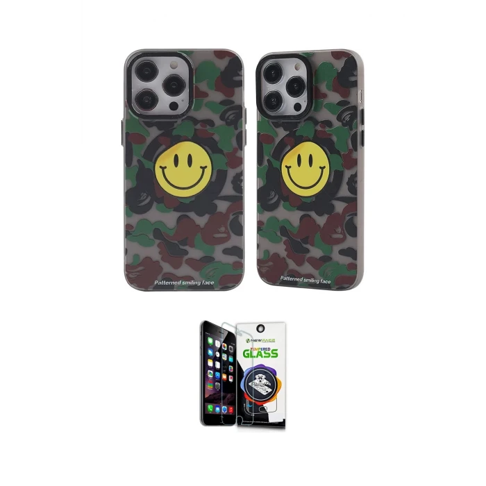 ieg™ iPhone 12 Pro Max Kılıf Nova Doku Koleksiyonu - Şeffaf Temperli Cam Ekran Koruyucu