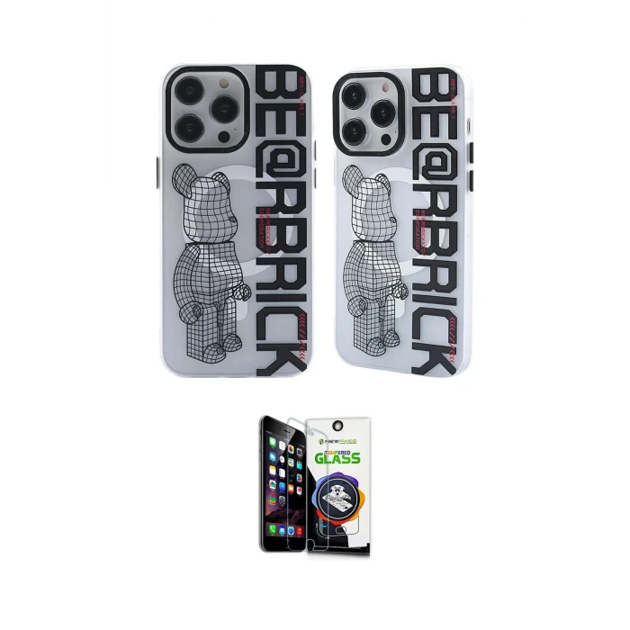 ieg™ iPhone 12 Pro Max Kılıf Nova Doku Koleksiyonu - Şeffaf Temperli Cam Ekran Koruyucu