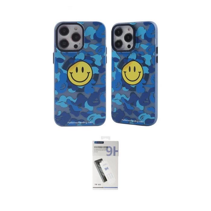 ieg™ iPhone 12 Pro Max Kılıf Nova Doku Koleksiyonu - Şeffaf Uv Polymer Nano Ekran Koruyucu