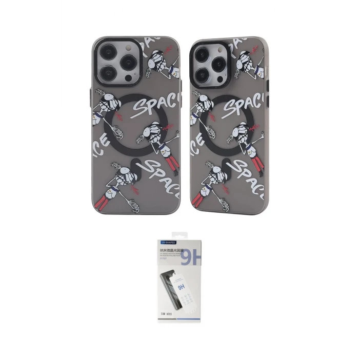 ieg™ iPhone 12 Pro Max Kılıf Nova Doku Koleksiyonu - Şeffaf Uv Polymer Nano Ekran Koruyucu