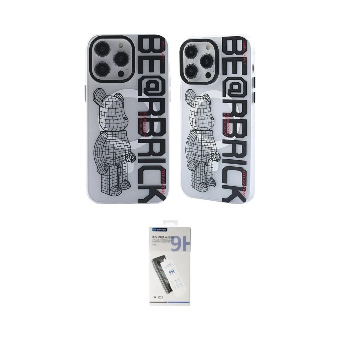ieg™ iPhone 12 Pro Max Kılıf Nova Doku Koleksiyonu - Şeffaf Uv Polymer Nano Ekran Koruyucu