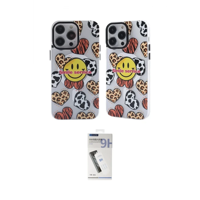 ieg™ iPhone 12 Pro Max Kılıf Nova Doku Koleksiyonu - Şeffaf Uv Polymer Nano Ekran Koruyucu