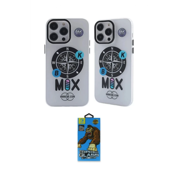 ieg™ iPhone 12 Pro Max Kılıf Nova Doku Koleksiyonu - Siyah 18D Cam Ekran Koruyucu