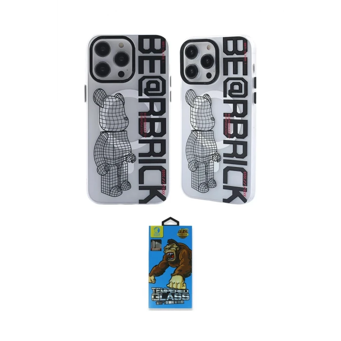 ieg™ iPhone 12 Pro Max Kılıf Nova Doku Koleksiyonu - Siyah 18D Cam Ekran Koruyucu