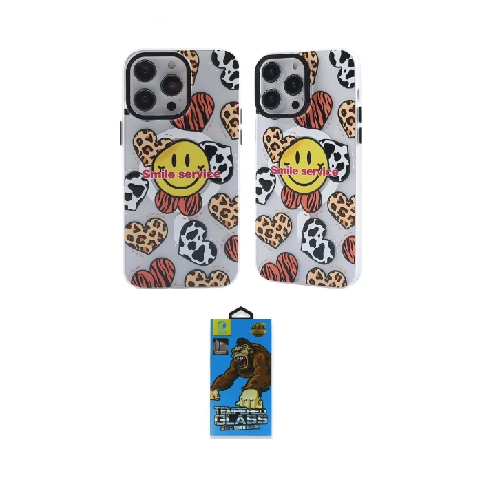 ieg™ iPhone 12 Pro Max Kılıf Nova Doku Koleksiyonu - Siyah 18D Cam Ekran Koruyucu
