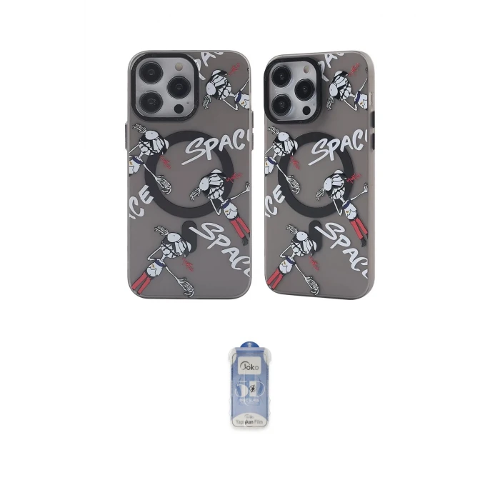 ieg™ iPhone 12 Pro Max Kılıf Nova Doku Koleksiyonu - Siyah Joko Magic 5D Cam