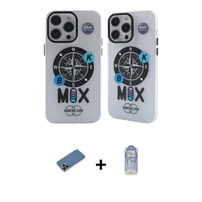 ieg™ iPhone 12 Pro Max Kılıf Nova Doku Koleksiyonu - Siyah Joko Magic 5D Cam + Shine Kamera Lens Koruma Cam - GD