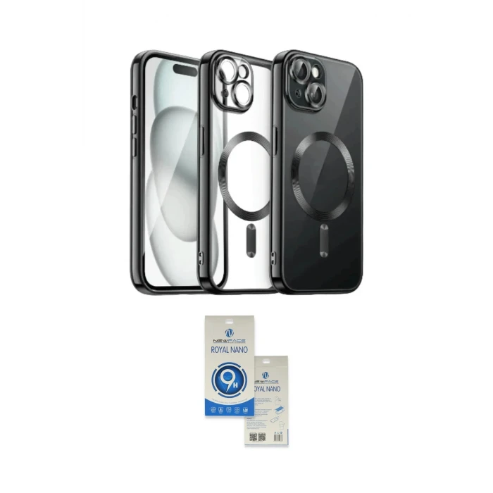 ieg™ iPhone 12 Pro Max Kılıf Nova Işık Özel Seri - Şeffaf Royal Nano Ekran Koruyucu