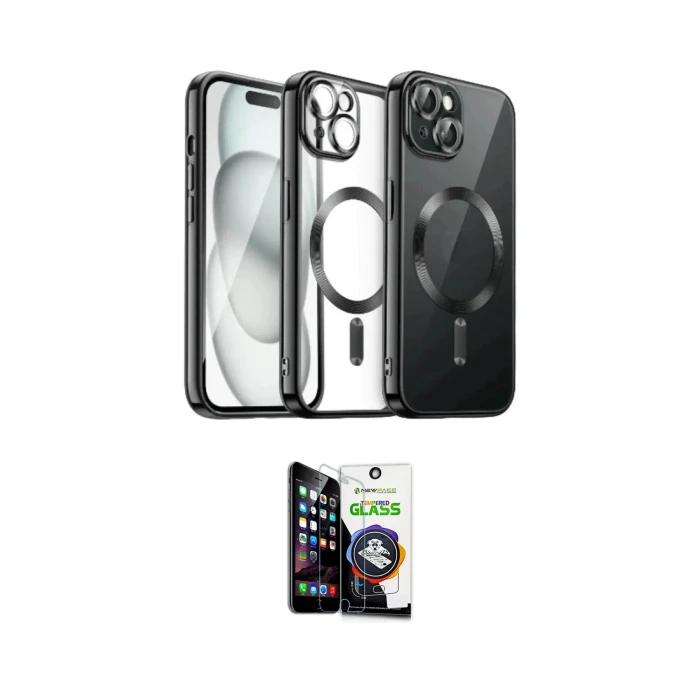 ieg™ iPhone 12 Pro Max Kılıf Nova Işık Özel Seri - Şeffaf Temperli Cam Ekran Koruyucu