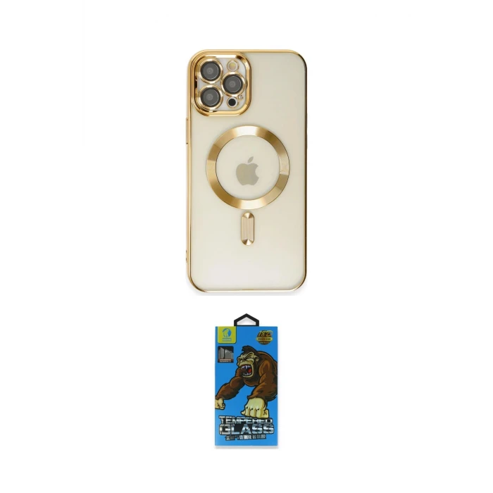 ieg™ iPhone 12 Pro Max Kılıf Nova Işık Özel Seri - Siyah 18D Cam Ekran Koruyucu