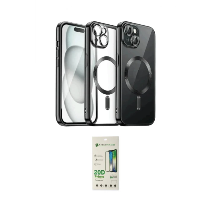 ieg™ iPhone 12 Pro Max Kılıf Nova Işık Özel Seri - Siyah 20D Premium Cam Ekran Koruyucu