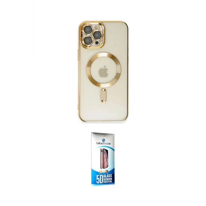ieg™ iPhone 12 Pro Max Kılıf Nova Işık Özel Seri - Siyah 5D Eko Cam Ekran Koruyucu
