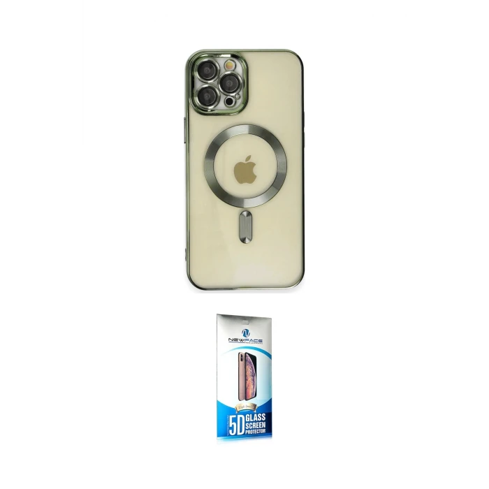 ieg™ iPhone 12 Pro Max Kılıf Nova Işık Özel Seri - Siyah 5D Eko Cam Ekran Koruyucu
