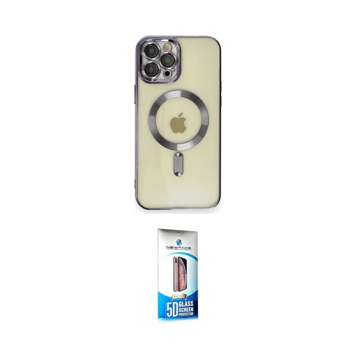 ieg™ iPhone 12 Pro Max Kılıf Nova Işık Özel Seri - Siyah 5D Eko Cam Ekran Koruyucu