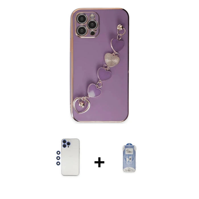 ieg™ iPhone 12 Pro Max Kılıf Nova Işık Prime - Siyah Joko Magic 5D Cam + Shine Kamera Lens - LT