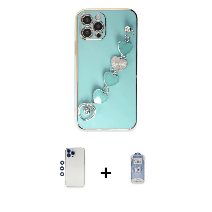ieg™ iPhone 12 Pro Max Kılıf Nova Işık Prime - Siyah Joko Magic 5D Cam + Shine Kamera Lens - LT
