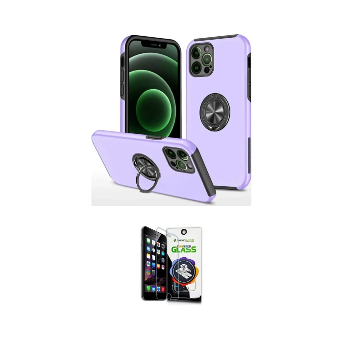 ieg™ iPhone 12 Pro Max Kılıf Odak Form Prime - Şeffaf Temperli Cam Ekran Koruyucu