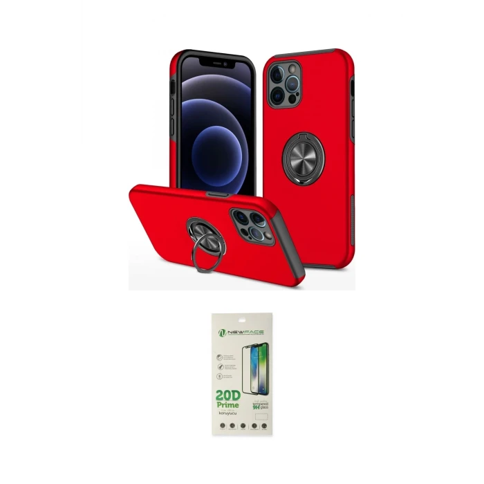 ieg™ iPhone 12 Pro Max Kılıf Odak Form Prime - Siyah 20D Premium Cam Ekran Koruyucu