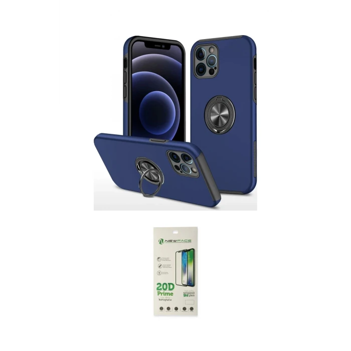 ieg™ iPhone 12 Pro Max Kılıf Odak Form Prime - Siyah 20D Premium Cam Ekran Koruyucu