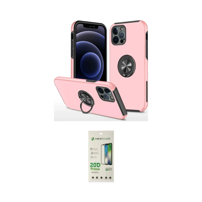 ieg™ iPhone 12 Pro Max Kılıf Odak Form Prime - Siyah 20D Premium Cam Ekran Koruyucu