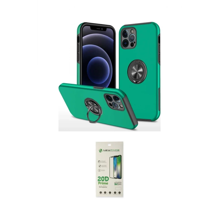 ieg™ iPhone 12 Pro Max Kılıf Odak Form Prime - Siyah 20D Premium Cam Ekran Koruyucu