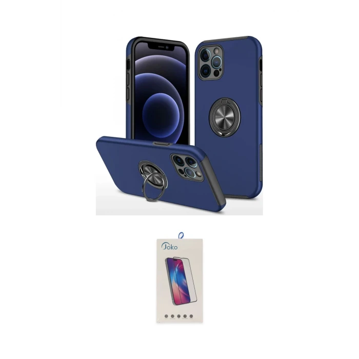 ieg™ iPhone 12 Pro Max Kılıf Odak Form Prime - Siyah Joko 5D Cam