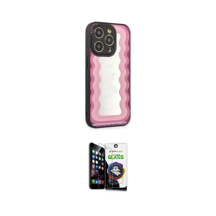 ieg™ iPhone 12 Pro Max Kılıf Odak Klasik Serisi - Şeffaf Temperli Cam Ekran Koruyucu