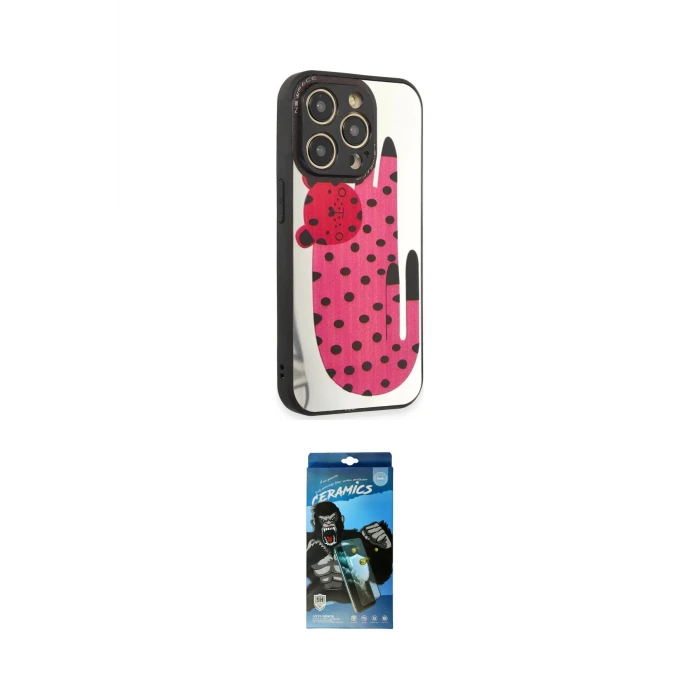 ieg™ iPhone 12 Pro Max Kılıf Odak Klasik Serisi - Siyah 34D Izgaralı Cam
